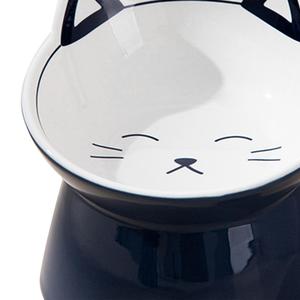Ceramica allevata cibo per gatti e acqua ciotola elegante 11.5cm x 8cm portatile per uso esterno per cani e animali da viaggio