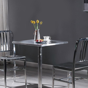 Cafe สไตล์อุตสาหกรรม<span class=keywords><strong>2022</strong></span>ใหม่สำหรับ2ร้านอาหารที่นั่งเฟอร์นิเจอร์สแตนเลสกลางแจ้งบาร์โต๊ะรับประทานอาหาร - Product Image 5