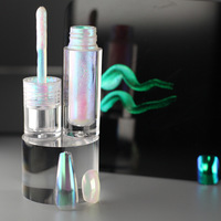 Nouvelle Arrivée Très Demandée : Poudre Liquide Effet Miroir Aurore pour Ongles, Poudre à Ongles Liquide Anti-débordement Effet Miroir, Liquide Magique pour Ongles Effet Fée