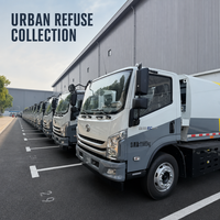 Camion compacteur de déchets électrique avec transmission automatique, châssis 4x2, boîte de vitesses et pompe, recharge rapide, solution d'assainissement tout-en-un