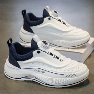 Baskets de sport décontractées pour homme, respirantes, en maille, à lacets, blanches, tendance, polyvalentes, à semelle épaisse, style « Dad Shoes » - Product Image 3