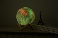Lampe LED imprimée en 3D représentant le ciel étoilé, Rechargeable, 16 couleurs, luminaire décoratif d'intérieur, idéal pour une crèche ou une crèche, 16 unités