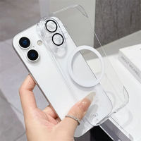 Coque de téléphone PC ultra-fine sans cadre pour iPhone 18 Pro 17 Air 16 15 14 13 12 11 Pro Max Plus, compatible avec la charge magnétique sans fil, transparente