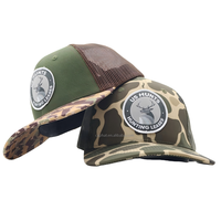 Casquettes de camionneur Richardson 112 en cuir avec logo personnalisé, chasse aux animaux, patch en cuir, snapback, casquettes de camionneur en camouflage de canard