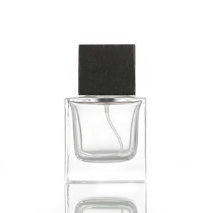 Botella de Perfume Cuadrada de Vidrio de Lujo de 50 ml con Tapa de Madera - Product Image 4