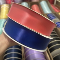 Ruban en satin double face de haute qualité 100% polyester 4 cm, rouleau de ruban en satin double face 100 yards pour boîte cadeau, roses éternelles