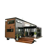 Maison mobile de luxe Villa préfabriquée à structure légère en acier en kit avec caractéristiques de luxe Matériau de panneau sandwich préfabriqué pour maison