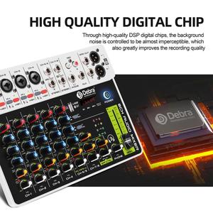 Vente en gros DEBRA V8 Mixeur audio sans fil 8 canaux Enregistrement en direct Reverb - Product Image 3