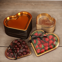 Groothandel Cadeau Hartvormige Schalen, Ecologische Luxe Cadeauverpakking, voor Fruit, Aardbeien, Kersen, of Chocolade