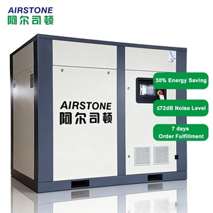 เครื่องอัดอากาศแบบสกรู Airstone 75KW 100HP 4.05-13.5m/min ระบบหล่อลื่น PM ปรับความเร็วรอบได้โดยตรง IP54 สำหรับงานเป่าขึ้นรูป - Product Image 1