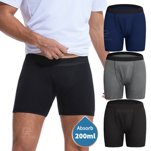 Caleçons Boxers Réutilisables en Coton pour Hommes Green Envoy, Absorbants 200ml, Anti-Fuites Urinaires, Flux Abondant, Lavables - Product Image 1