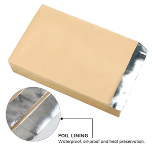 Sacchetti <span class=keywords><strong>per</strong></span> Alimenti da Asporto in Carta Kraft Marrone con Foglio di Alluminio Interno, Personalizzabili con Logo, Vendita all'Ingrosso - Product Image 3