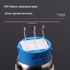 Nút kim loại chuyển đổi 16mm 19mm 22mm không có ánh sáng, tự khóa nút khởi động không thấm nước, thép không gỉ - Product Image 3