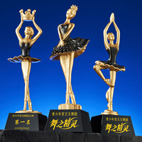 Trophée de conception professionnelle artisanat en résine trophée du monde coupe danse fille danseuse trophée