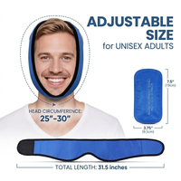 Packs de gel réutilisables chaud/froid OEM bleus pour thérapie, enveloppe de glace pour le visage, soulagement de la douleur pour la tête, le TMJ et les dents de sagesse