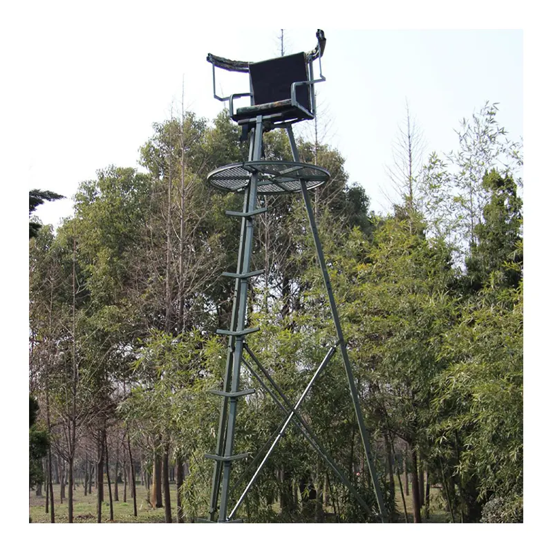 Trípode de aluminio para caza al aire libre, soporte para árbol, treestand de caza, escalera de tiro para una persona