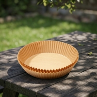   Papier sulfurisé en silicone antiadhésif approuvé pour emballage alimentaire, bol jetable pour cuisson, idéal pour friteuse à air chaud de cuisine