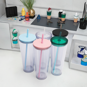 Gobelet en acrylique transparent à <span class=keywords><strong>double</strong></span> paroi de 24 oz avec <span class=keywords><strong>fond</strong></span> en forme de globe à neige, couvercle pour gobelet de 24 oz, gobelet en plastique DIY pour les festivals, applicable - Product Image 4