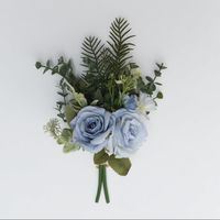Bouquet de fleurs artificielles en soie, arrangements floraux, fausses roses, bouquets de mariée, centres de table pour vase, décoration