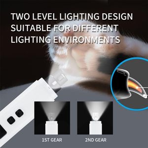 Tagliacapelli/Tagliaunghie Elettrico Ricaricabile a 2 Velocità per Cani e Gatti con Luce LED e Display Batteria, Silenzioso per la Toelettatura di Animali <span class=keywords><strong>Domestici</strong></span> di Piccola/Media/Grande Taglia - Product Image 2