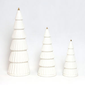 세라믹 조명 순수한 흰색 크리스마스 트리 데스크탑 홈 실내 장식 차 조명 로맨틱 웨딩 장식 사용자 정의 빛나는 - Product Image 2