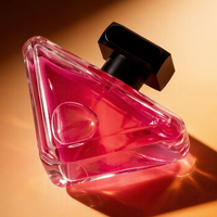 Frasco de Perfume Vacío de Vidrio Transparente de 30ml/100ml con Pulverizador y Tapa Negra, Personalizable con Fragancia de Lujo OEM