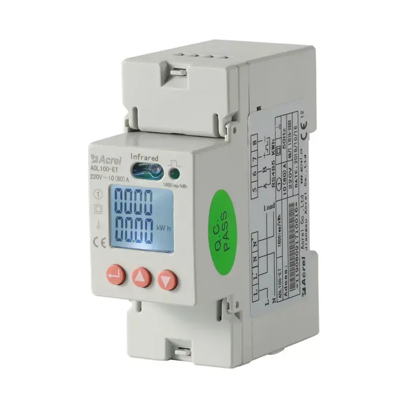 Din Rail Plastic Enclosure low power consumption energy meter lcd display electrical metering equipment smart electricity