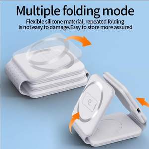 <b>3</b> <b>in</b> <b>1</b> Wireless Charger Magnetic Foldable Charging Station <b>Travel</b> Charger for iphone Charger Power Adapter Caricatore Senza Fili - Product Image 4