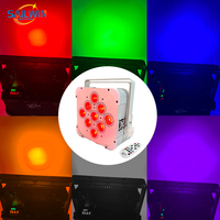 Projecteurs LED sans fil Sailwin à piles 9*18W RGBWAV 6-en-1 pour mariages avec contrôle WiFi/application et DMX512 pour événements scéniques