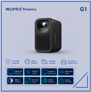 Mini Proyector Portátil Wupro G1 2+16GB Enfoque Automático 320 ISO Lúmenes HDR10 LCD Proyector 1080p Full HD Google TV Proyector Inteligente - Product Image 1