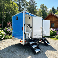Remorque de toilettes mobiles de luxe VIP à 2 postes, avec climatisation, pour usage public temporaire
