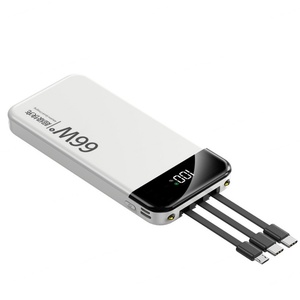 Nuevo Banco de Energía de 10000mAh con Logotipo Personalizado, Cable Integrado, Cargador Rápido 3 en 1, Interfaz USB y Pantalla LED - Product Image 6