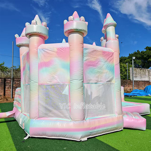 Casa de rebote blanca inflable para niños, gorila inflable de boda blanca, Castillo de salto combinado con tobogán y pozo de bolas - Product Image 4