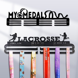 Support mural personnalisé pour médailles de course de marathon, cadre de présentation, étagère, support pour trophées, en bois, fer ou métal - Product Image 5