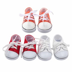 Zapatos de Lona para Muñecas Americanas de 18 Pulgadas, Suela de PVC a la Moda, Color Sólido, Mini Zapatillas para Muñecas de 18 Pulgadas, <span class=keywords><strong>Accesorios</strong></span> OEM ODM - Product Image 1