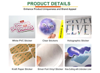 Autocollants personnalisés mignons d'animaux de dessin animé, imperméables, à forte adhérence, découpés, vente en gros, décoratifs pour ordinateur portable, vente en gros pour cadeaux d'enfants
