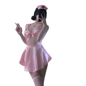 Xishi Lingerie Sexy Nurse Role-Playing Backless Uniform Temptation Pure Desire No-Removal Nightgown Dating Set - Product Image 5