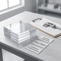 Plaque en acrylique transparente PMMA sur mesure OEM, découpée au laser, pliable à chaud, polie, différentes épaisseurs, fabriquée en Chine