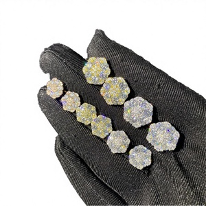 Pendientes de Plata de Ley 925 con Incrustaciones de Moissanita Certificada GRA, Estilo Hip Hop, Precio al por Mayor, Populares y Más Vendidos - Product Image 4