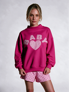 Custom Applique Printed Polka Dot Mockneck Sweatshirt <strong>Mummy</strong> Me Pullover French Terry Baby Girl Adult Sweater Fall Winter XS - Product Image 4