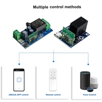 EWelink Smart WiFi QIACHIP Relais Commutateur Intelligent DC 5V 12V 24V 48V Télécommande Sans Fil 1 Voie Commande Vocale Domestique