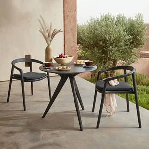 Nhà Máy Bán Hàng Trực Tiếp Cổ Điển Màu Đen Ngoài Trời Bàn Và Ghế Chất Lượng Cao Bàn Tròn Thương Mại Ngoài Trời Bàn Và Ghế - Product Image 1