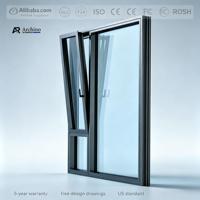 Ventana de Aluminio Abatible y Oscilobatiente de Alto Rendimiento para Propiedades Comerciales con Aislamiento Acústico