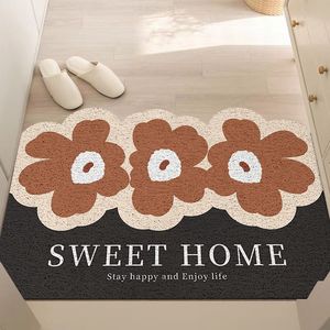 Tapis de porte en PVC tissé de luxe personnalisé, <span class=keywords><strong>imprimé</strong></span> fantaisie, écologique, antidérapant, imperméable, pour usage domestique et hôtelier, moderne, à poils coupés, lavable - Product Image 1