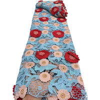 NI.AI Nouvelle Arrivée Tissu en Dentelle Luxueux Tissu Africain en Dentelle Vente en Gros Cordon Dentelle 3D Fleurs