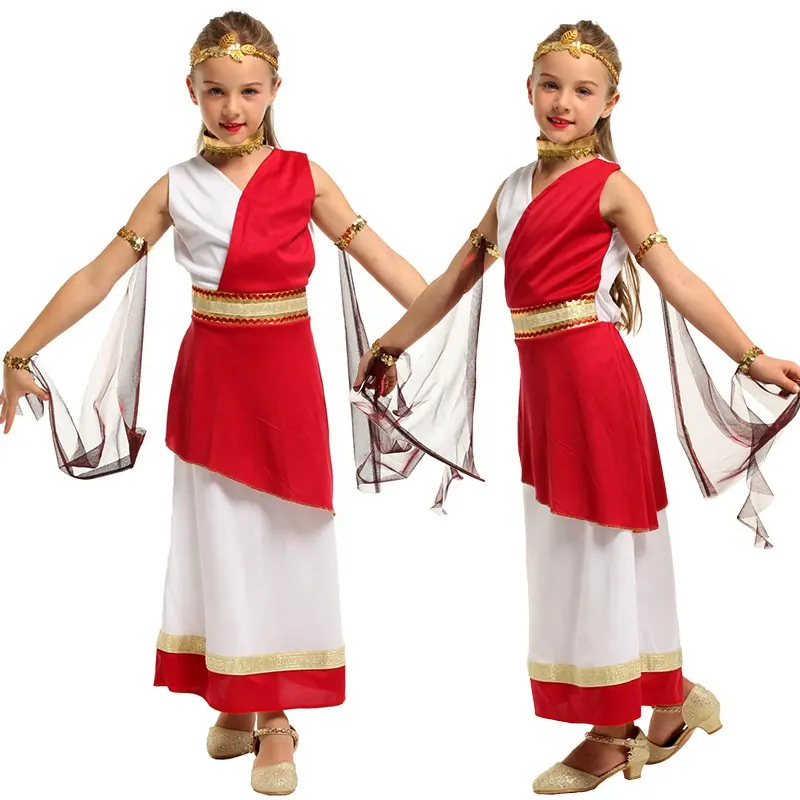 Roman Princess Girls Fancy Dress Traje Histórico