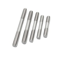 304 Stainless Steel Coated Double-headed Bolts Studs Screws GB901 Standard Full-thread Connecting Rods
