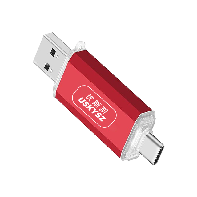 Custom Type-C USB 3.0 Flash Drive 128GB Dual Connector Metal Pendrive Corporate Gift Bulk OEM