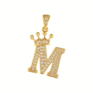 The Latest Fashion French Vintage Crown M Letter <b>Necklace</b> Wholesale Vintage Female Accessories for Gift Party Wedding - Product Image 3