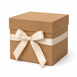 Boîte Mystère Kraft Sac Chanceux Carré Personnalisé Ruban Crème Imprimé pour Électronique Jouets Boîte Surprise Vente en Gros Direct Usine - Product Image 1